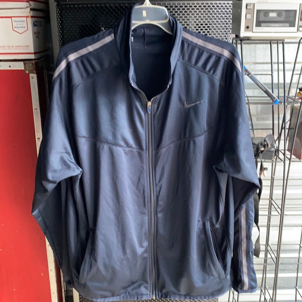 Nike Polyester Zip Up Lightweight Jacket Szxl - image 1
